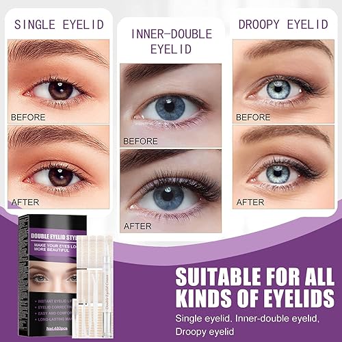 Miniatura 6 de 480 cintas invisibles para párpados, impermeables, doble párpado para capucha, tiras de levantamiento de párpados agradables a la piel, cinta de