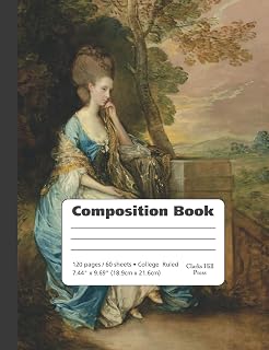Thomas Gainsborough Portrait of Anne, Countess of Chesterfield - Colleg Ruled: Composition book for artists and art history majors