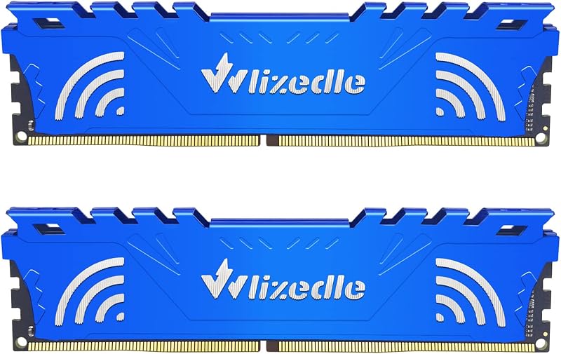 Wlizedle DDR4 3600MHz 16GB (2x8GB) XMP 2.0 Gaming RAM CL18 Kék