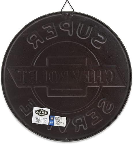 Miniatura 3 de Chevrolet Super Service - Letrero redondo de metal  Cartel vintage de Chevrolet para garaje, tienda o cueva de hombre