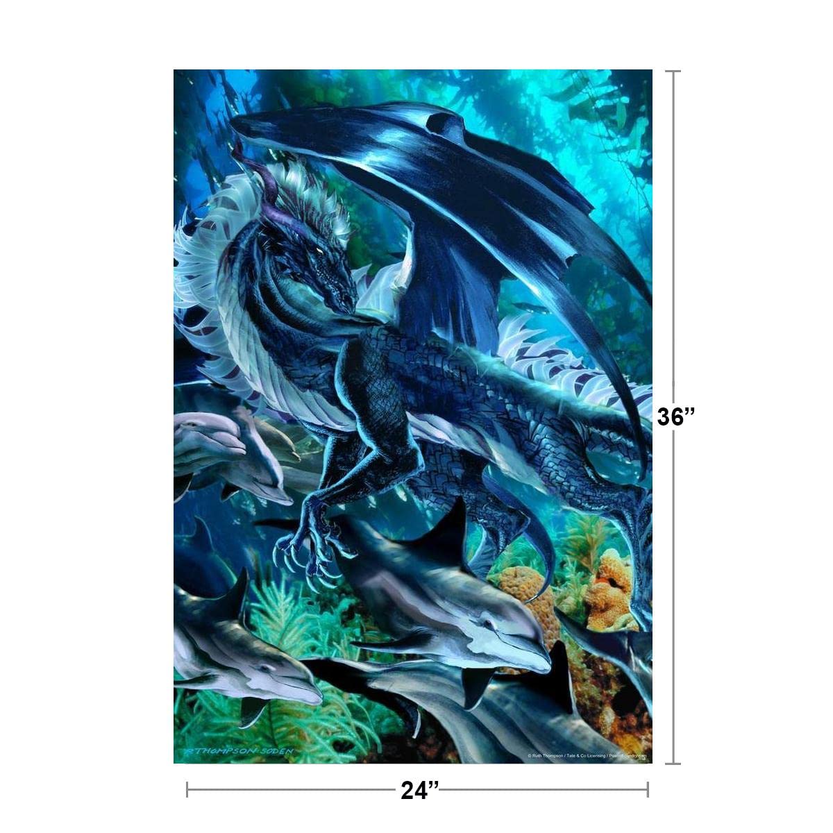 Amazon.com: Sea Frolic Dragon With Dolphins by Ruth Thompson