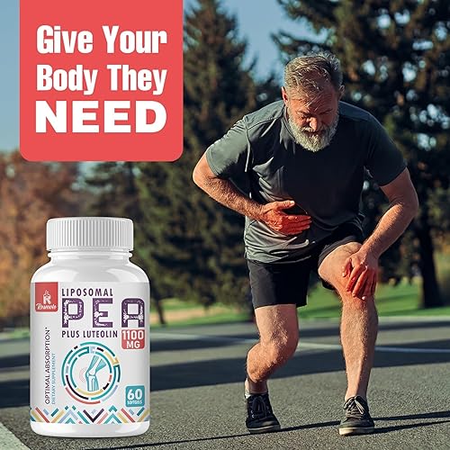 Miniatura 6 de Palmitoiletanolamida liposomal 1000 mg + luteolina 100 mg, guisante micronizado 99% altamente purificado - absorción y biodisponibilidad mejoradas,