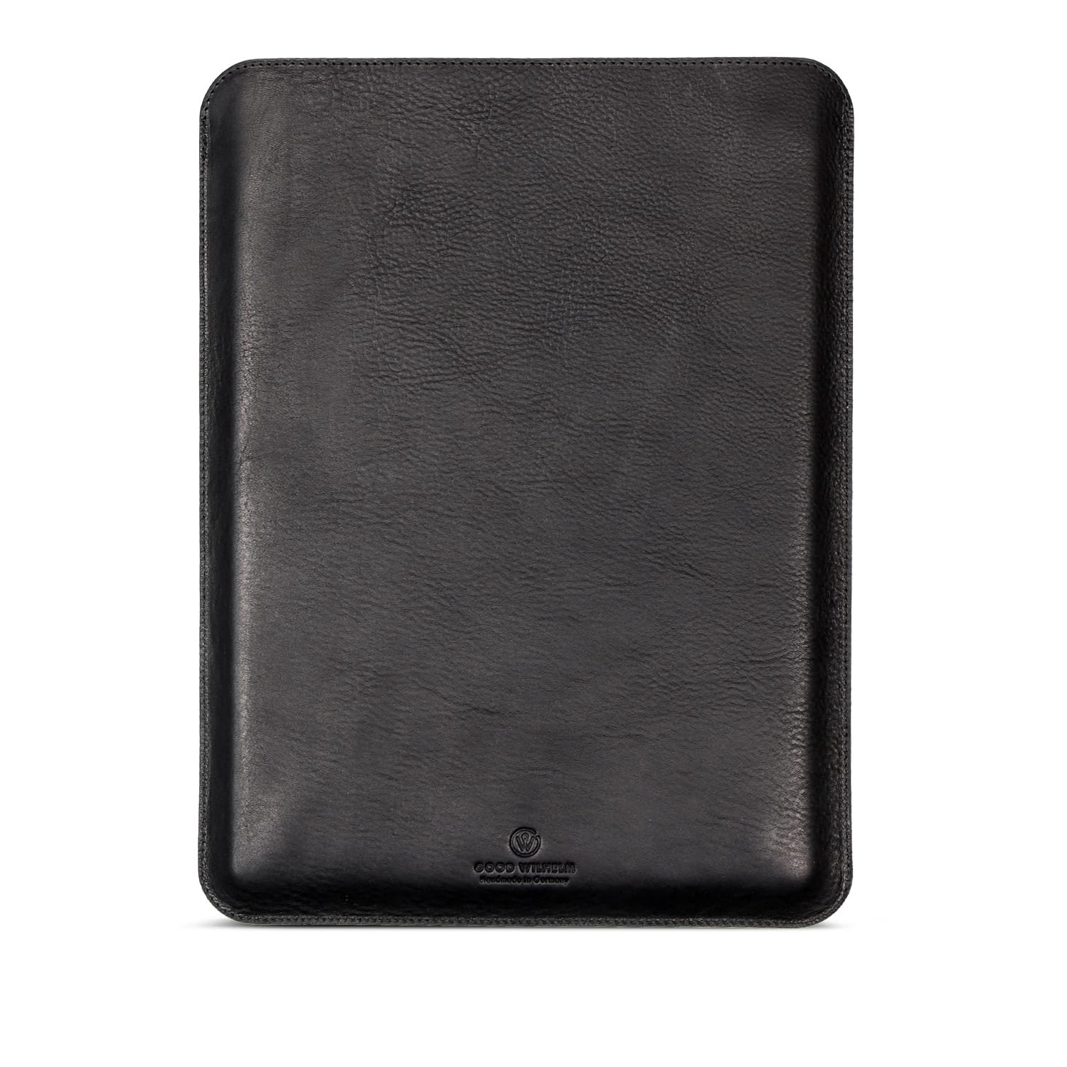 Funda de Piel para MacBook Pro de 14 Pulgadas – Funda Premium de Piel Italiana Vachetta y Fieltro de Lana, Hecha a Mano en Alemania (Black, MacBook Pro 14)
