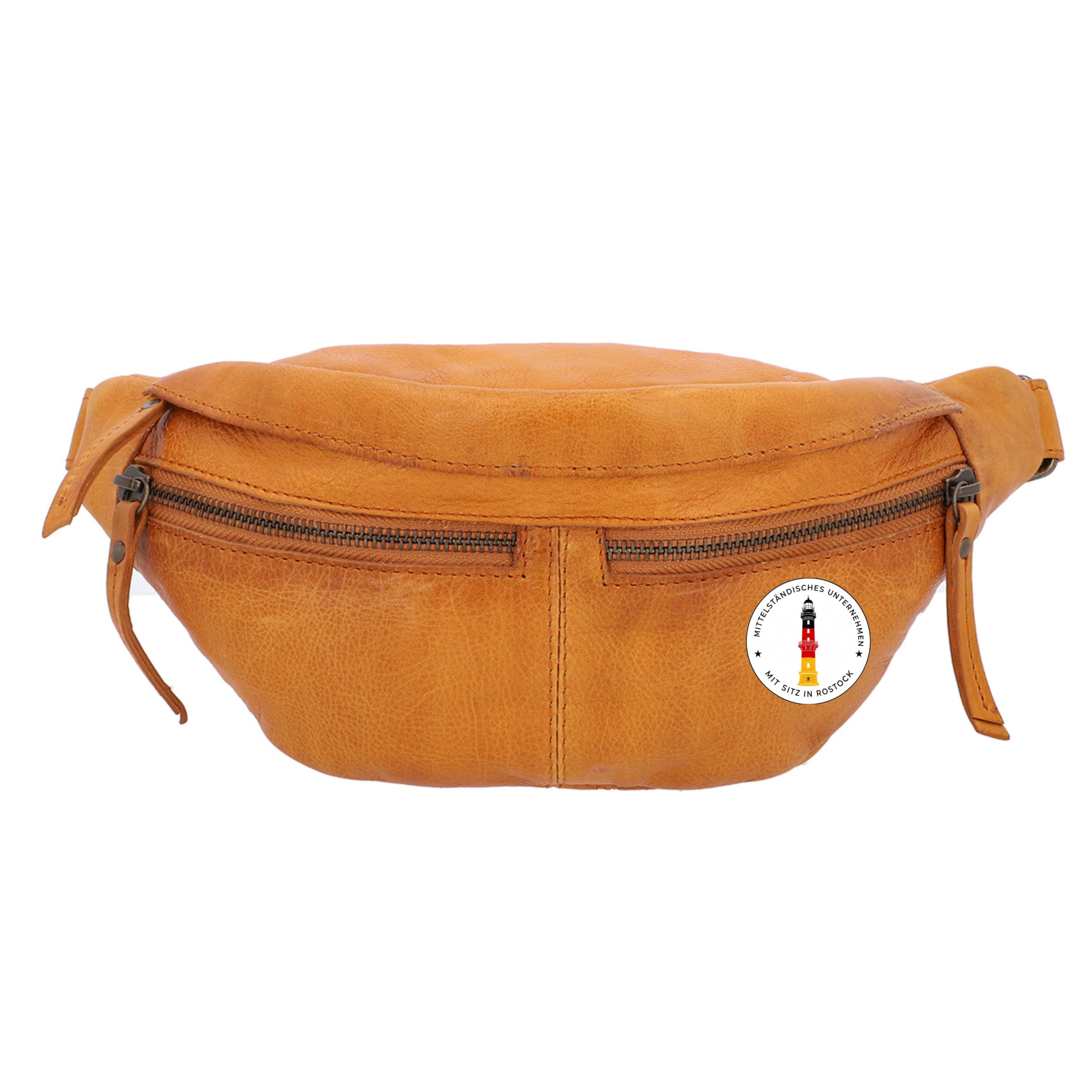 Gusti Gürteltasche Leder Acton – Bauchtasche Leder Damen & Herren im Vintage-Stil - Geräumige Hüfttasche Herren & Damen mit 3 Fächern