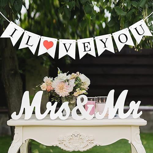 Miniatura 6 de Señales de Mr and Mrs para decoración de mesa de boda, letras independientes de madera para accesorios de fotos, decoración rústica de boda, regalo