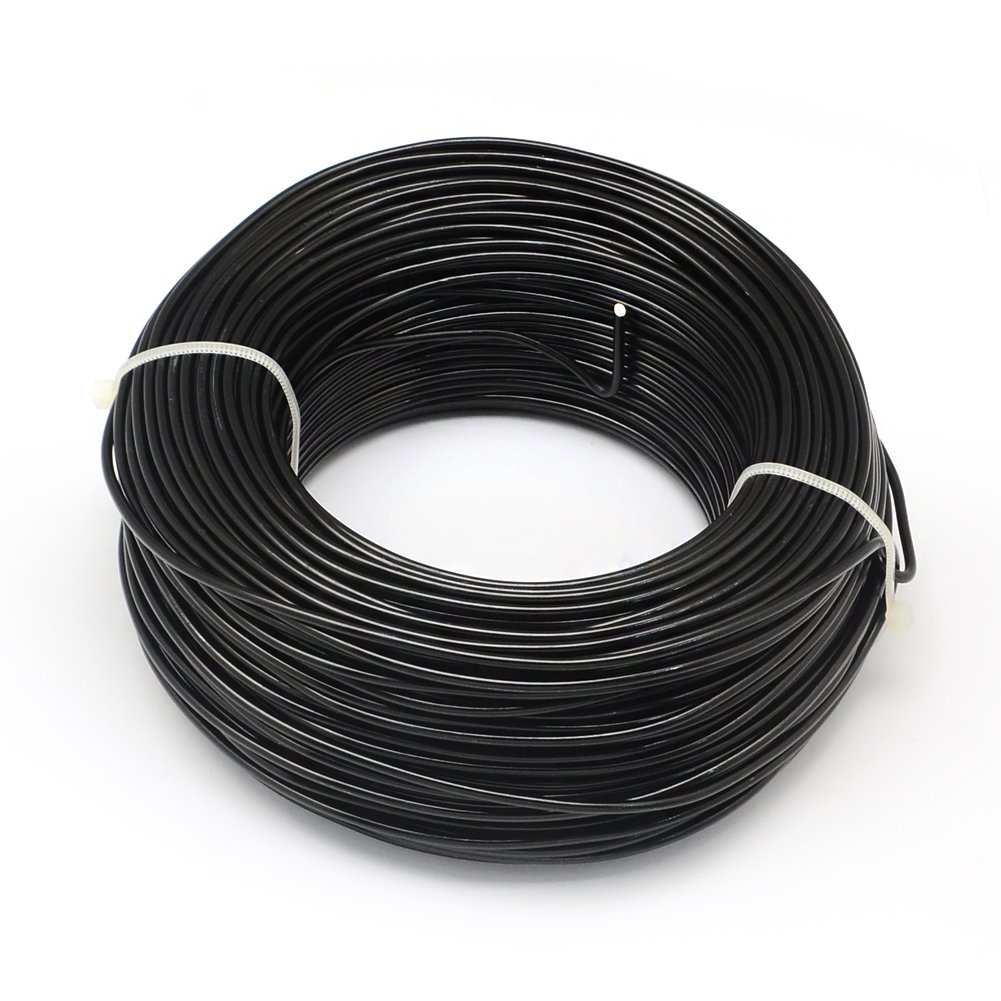 Beadthoven 22 Gauge (0.6mm) Black Aluminum Craft Wire 918 FT Bendable Flexible Metal Beading Wire for Jewelry Making Wrapping Floral Sculpting — image 1