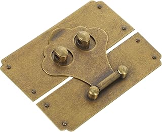 Alipis Box Decor Lock Buckle Hasp Latch Suitcase Hasp Padlock Latch Hasp Antique Case Latch Antique Case Buckle Vintage Clasp Hasp Wood Case Latch Hasp Buckle Lock Card Camphor Wood Brass