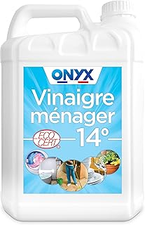 Onyx - Vinaigre Ménager 14° - Produit Nettoyant, Détartrant Concentré Multi-Surface - Dégraisser, Faire Briller - Ecocert, 100% d’Ingrédients d’Origine Naturelle, Fabrication Française - 5L