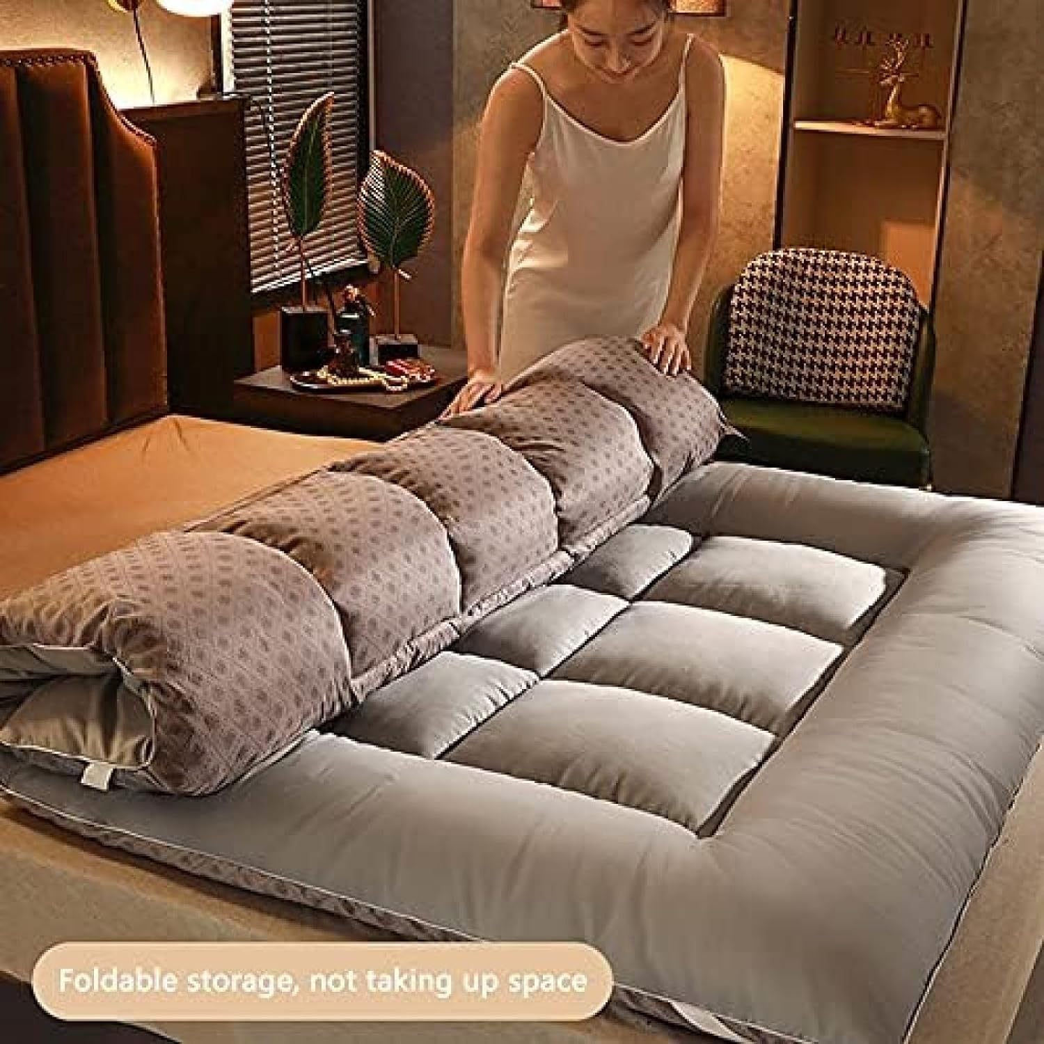Matelas de Futon de Sol Pliant, Double Lit Complet Queen King Tapis de Tatami Japonais Matelas de Futon de Sol Pliant, Double Lit Complet Queen King Tapis de Tatami Japonais