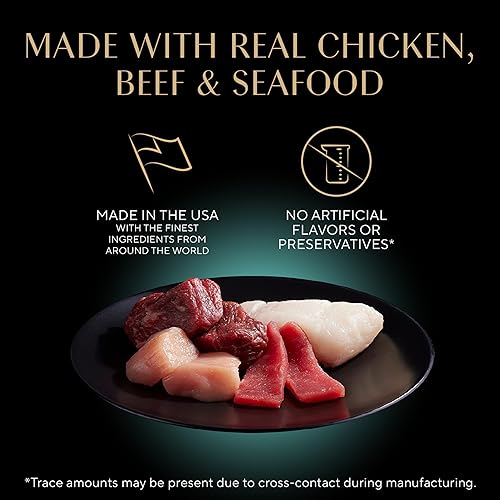 Vista 11 de SHEBA - Paquete variado de paté húmedo para gatos, mariscos exclusivos, salmón delicado y pescado blanco y atún tiernos, Perfect Portions, bandejas