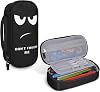 FINPAC Pencil Case, Large Capacity Multi-Use Pencil Case Box Organizer for Classroom, Office, or Travel with Carry Handle Dont touch me