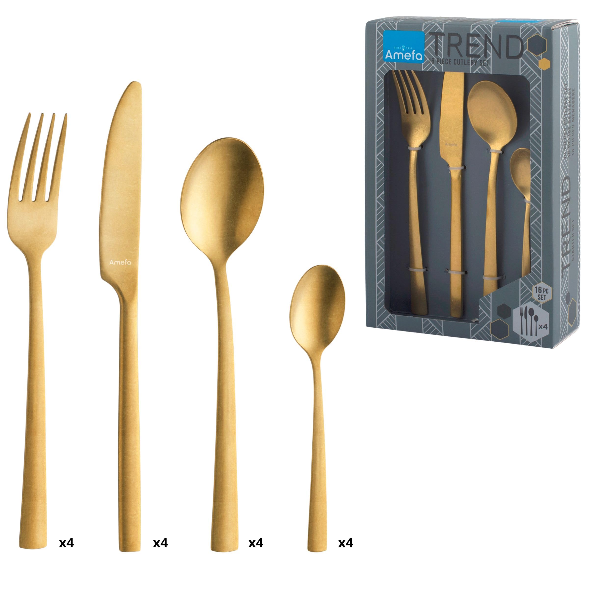 Manila Cutlery Set 16 Pieces Gold