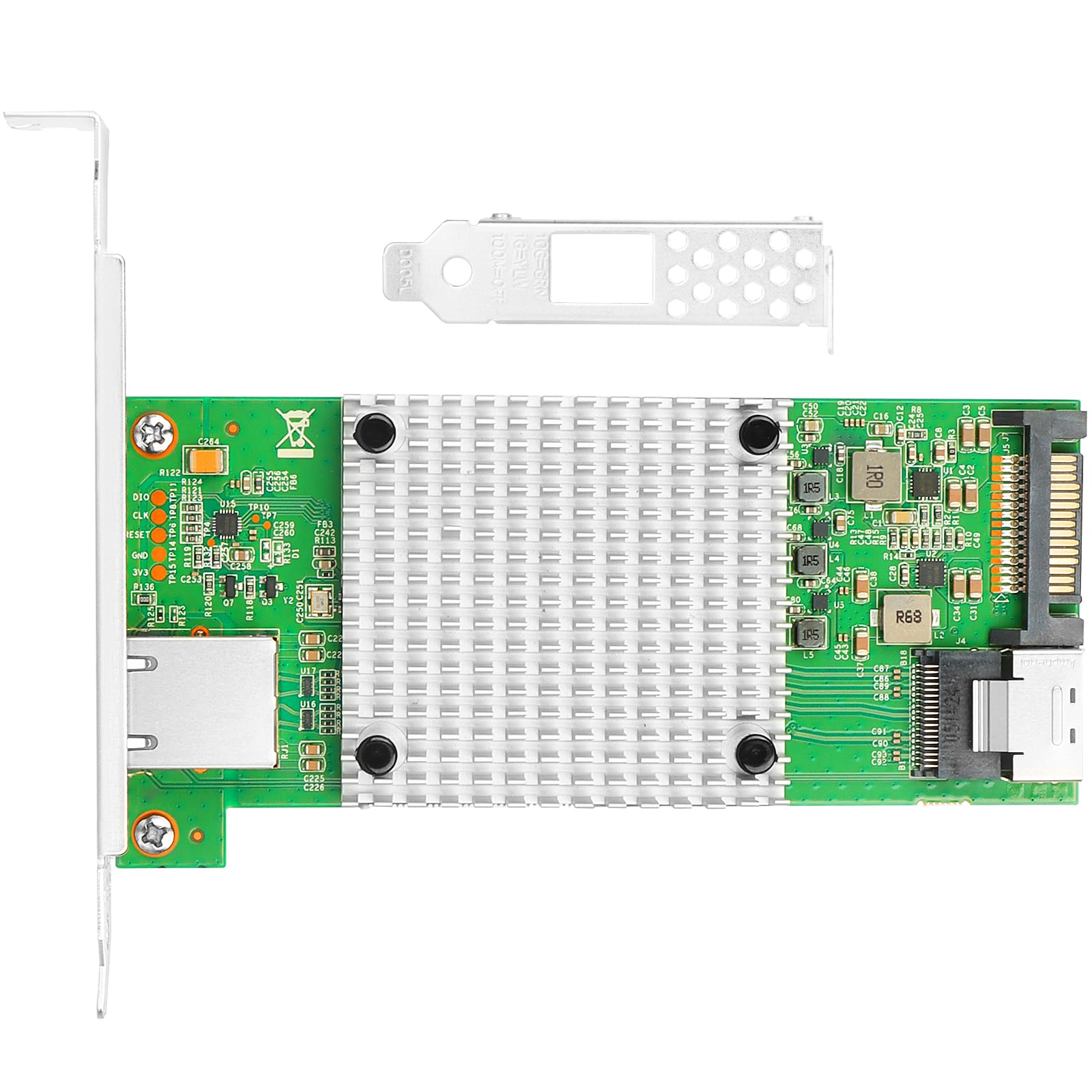 10 Gigabit M.2 M Key karta sieciowa Ethernet, kontroler Intel 82599, jednoportowy RJ45, z kablem SFF 8087 0,4 m (1,3 ft) kable, 10 Gigabit Ethernet Expansion Card do Windows/Windows