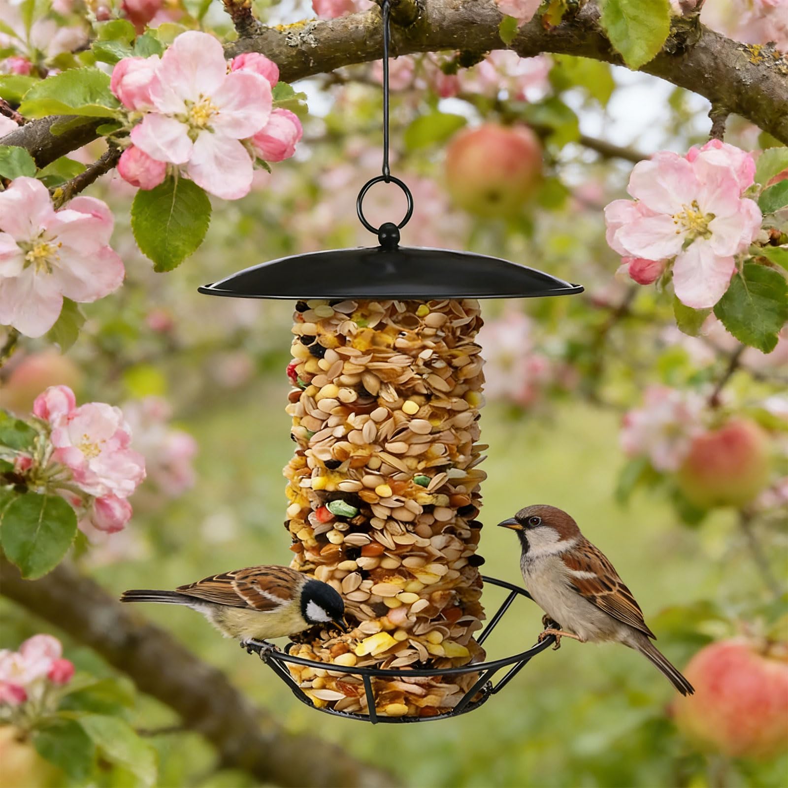 De 2 comederos para pájaros Colgantes de Gran Capacidad, Espacioso alimentador para observación de Aves, para Amantes de Las Aves ocupadas, alimentador de Vida Silvestre