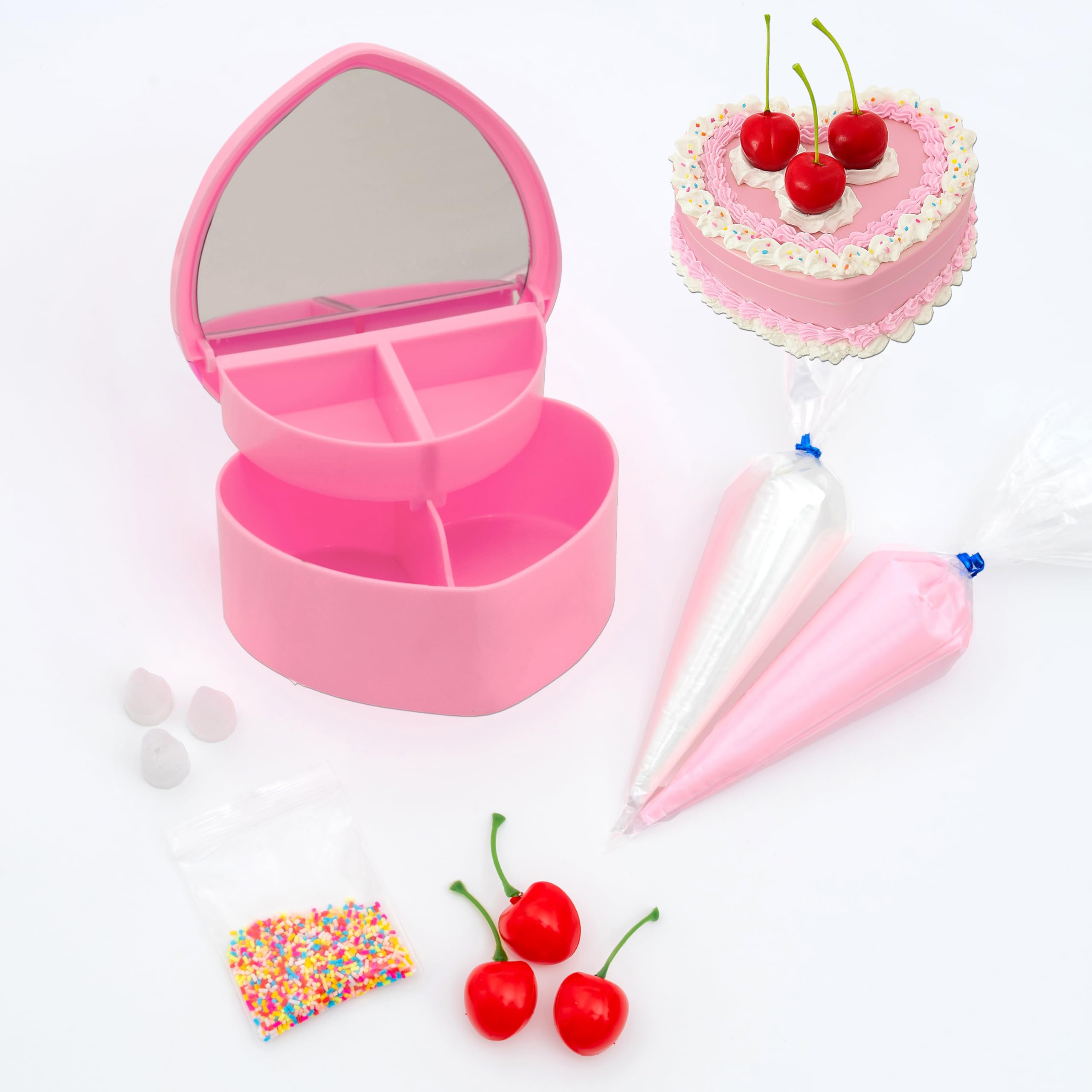 Amazon.com: Decoden Fake Cake Kit, Decorate a Heart Shaped Fake