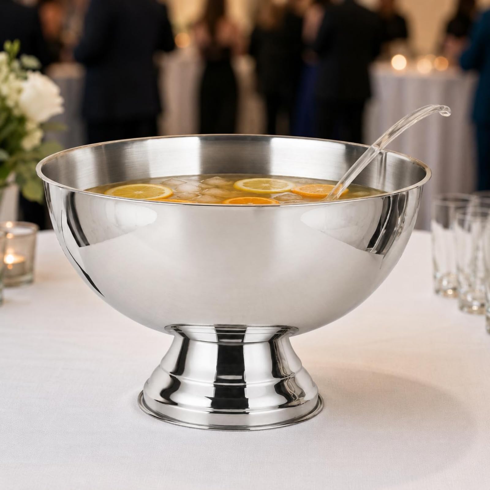 Secchiello per Champagne Secchiello Ghiaccio Ciotola Vino Birra in Acciaio Inox Struttura Robusta Base Pedestallo Stabilità Elegante Adatto per Banchetti Matrimoni Compleanni, Oro Rosa