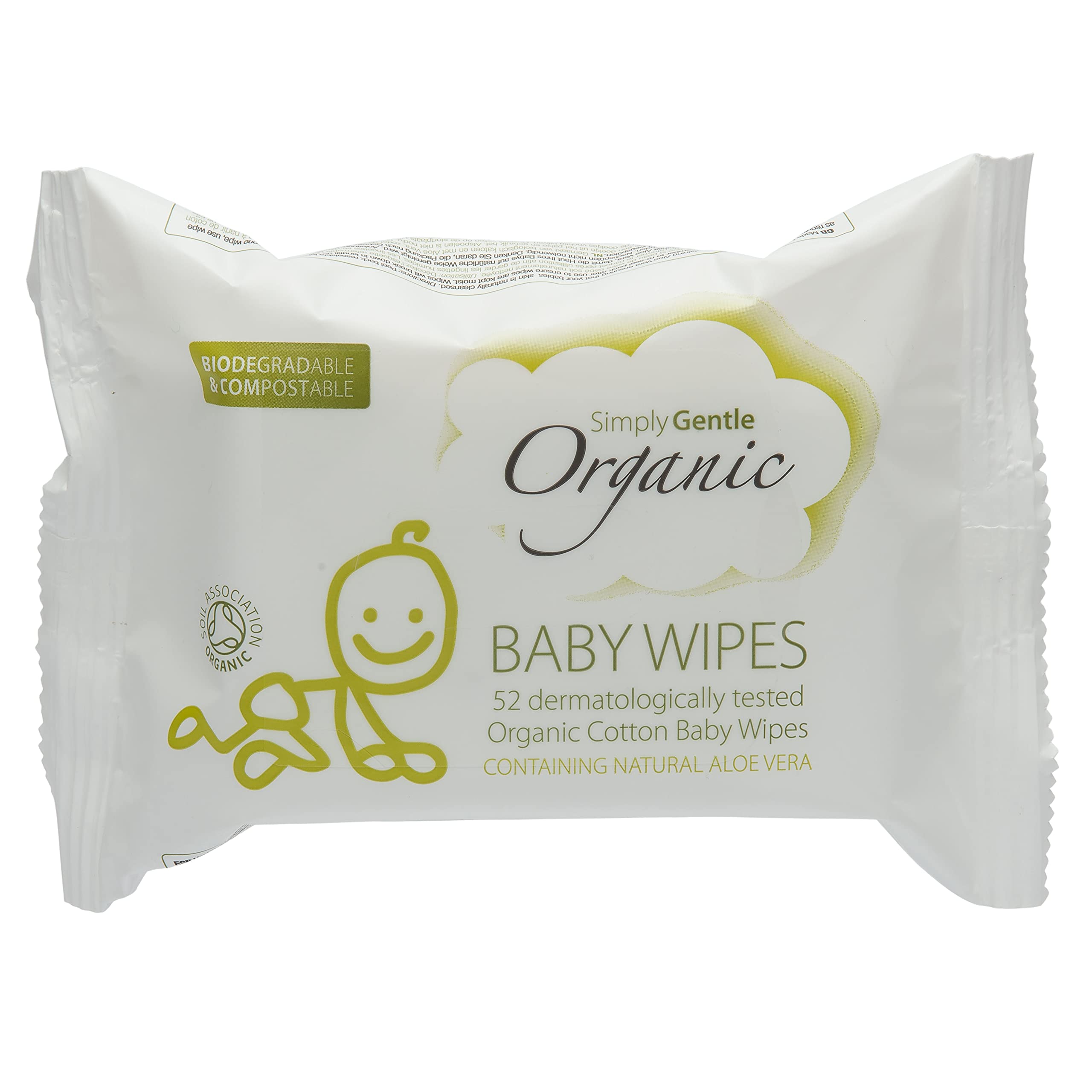 Simply Gentle Organic Baby Wipes 52wipes