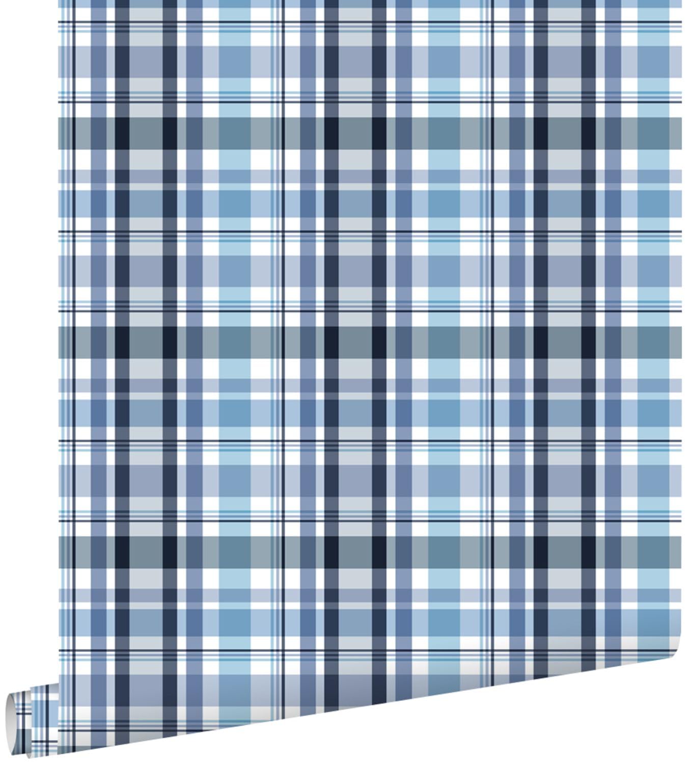 ESTAhome tapeta romby niebieski 53 cm x 10.05 m