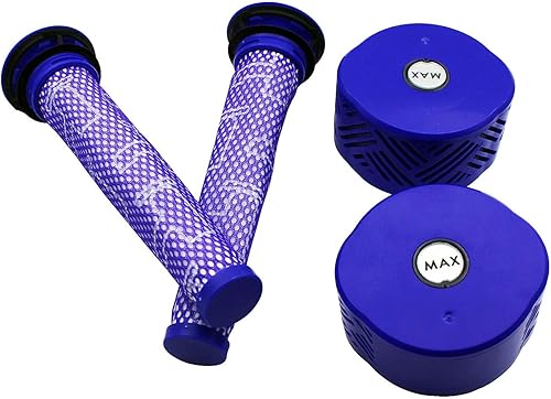 Miniatura 4 de Paquete de 4 filtros de poste de vacío V6 de repuesto, 2 filtros de poste, 2 prefiltros compatibles con filtros Hepa Dyson V6, reemplazo total de