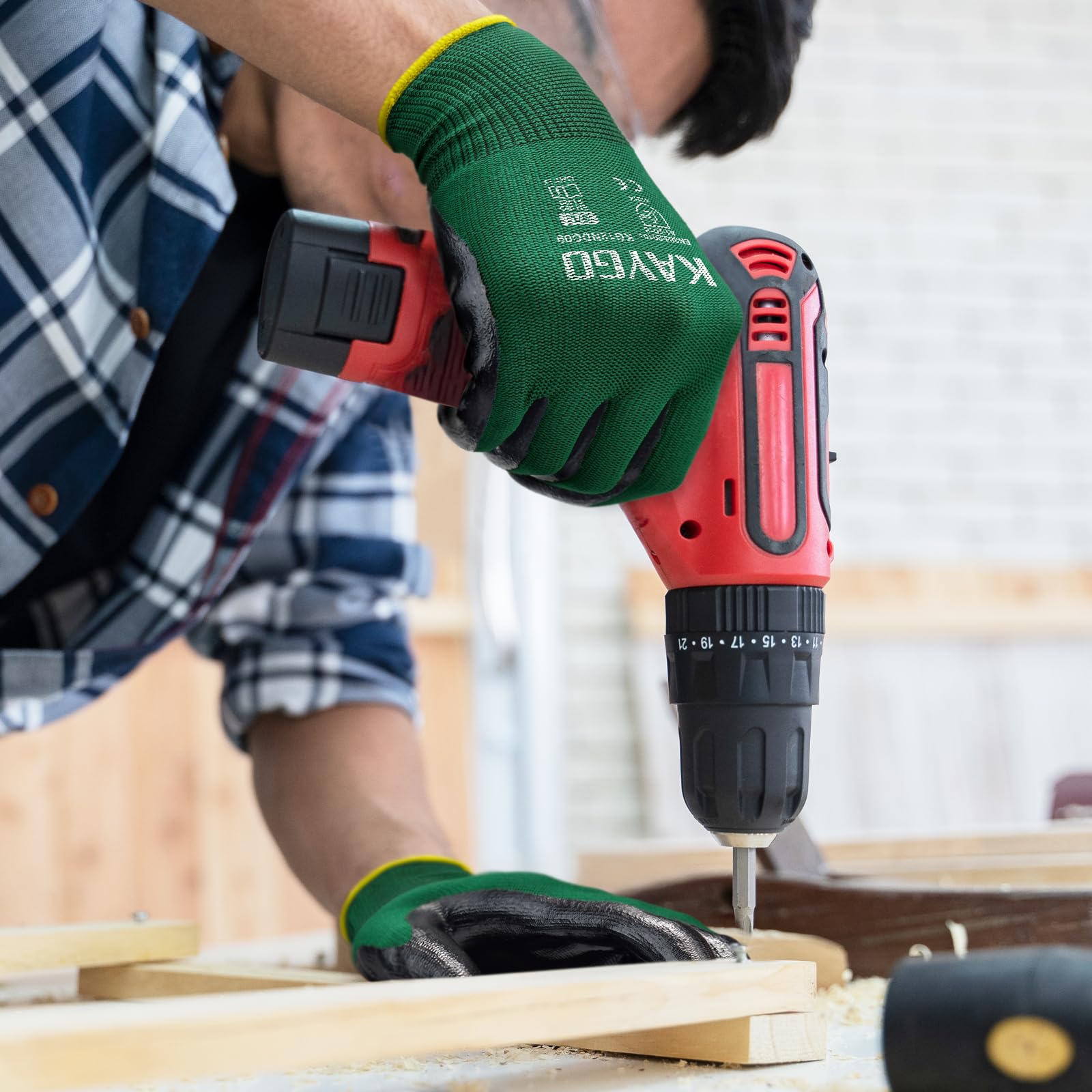 KAYGO Safety Work Gloves Nitrile Coated, Good Grip and Dexterity - Image 3
