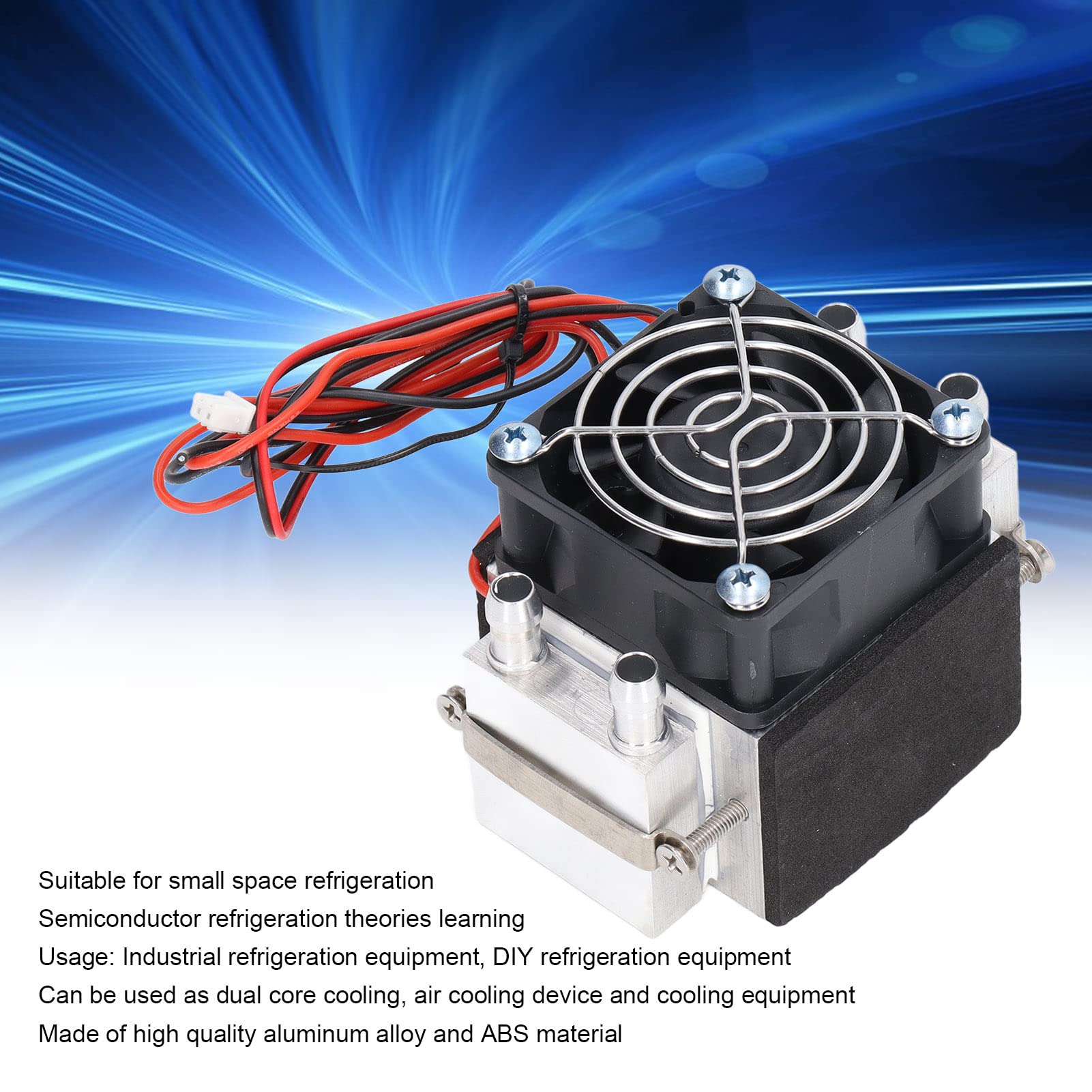 Refroidisseur Thermoélectrique Peltier, Module de Refroidissement à Semi-conducteur DC 12 V Mini Dissipateur Thermique de Refroidissement par Eau éolienne Double Cœur pour la