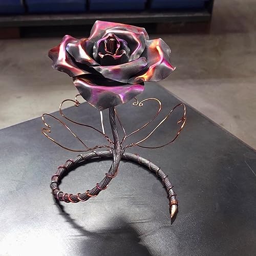 Miniatura 2 de Antique Copper Rose " Be Mine " #1383e *Save 10% See Below* Valentine's Day Mother's Day Christmas Anniversary Wedding Housewarming Steampunk