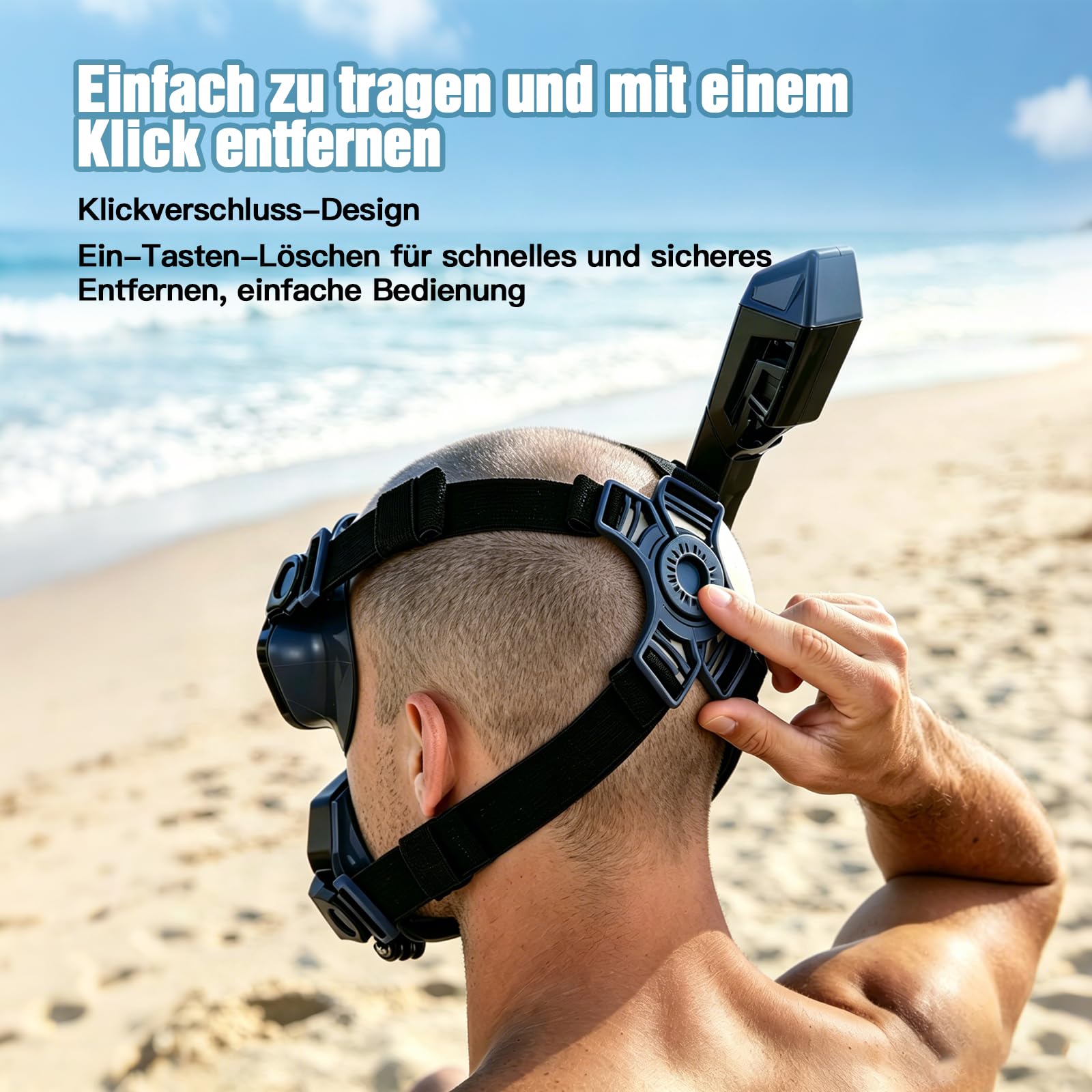 TOMSHOO Schnorchelset Erwachsene, Vollgesichts Schnorchelmaske mit Druckausgleich und Kamera-Halterung, 180° Panoramablick Tauchmaske, Anti-Fog Anti-Leck aus Gehärtetem Glas für Herren und Damen