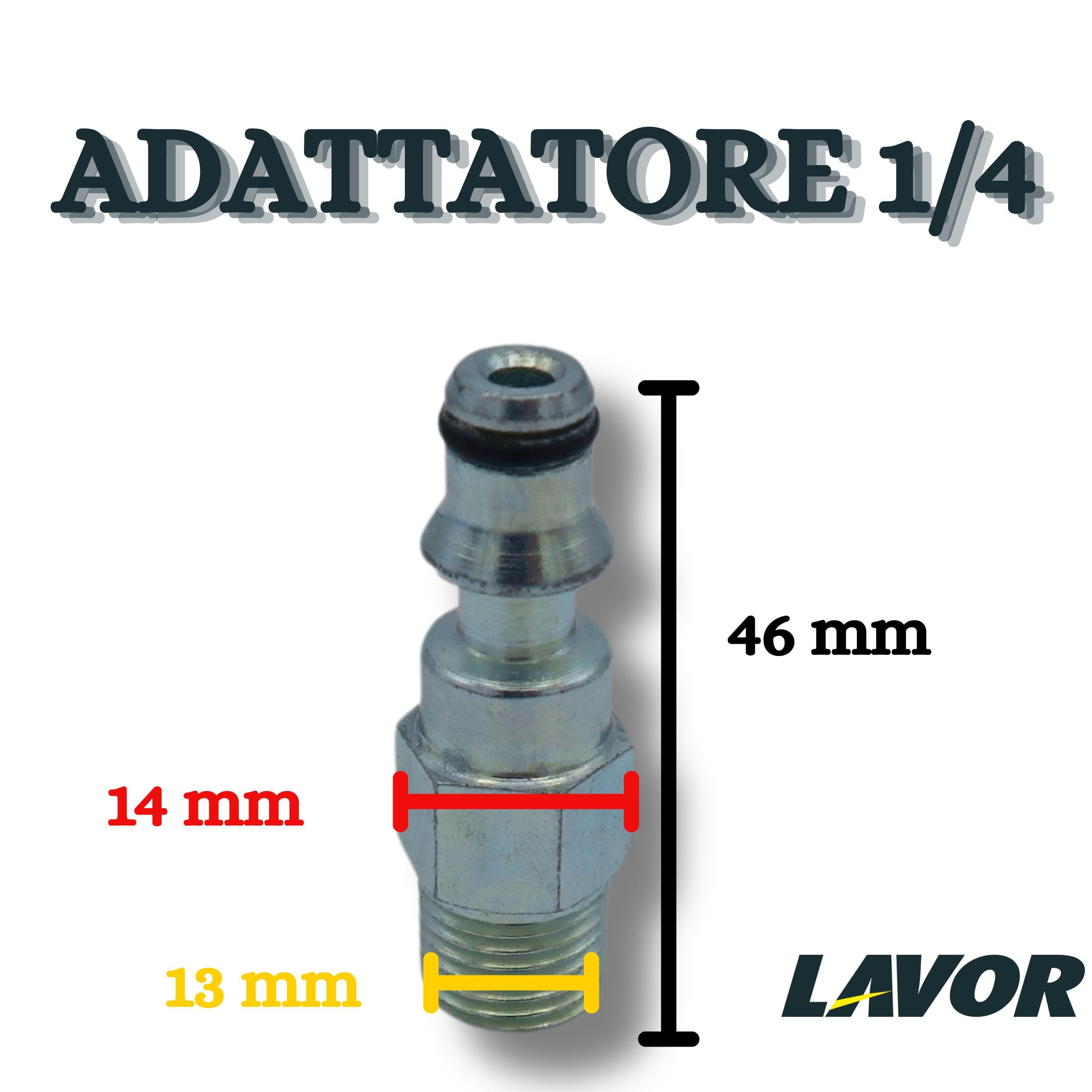 Pistola per Idropulitrice Lavor S'09 con Lancia a Getto Variabile e Lancia Rotante, Adattatore 1/4" Incluso, Compatibile con Idropulitrici Lavor, Attacco Rapido