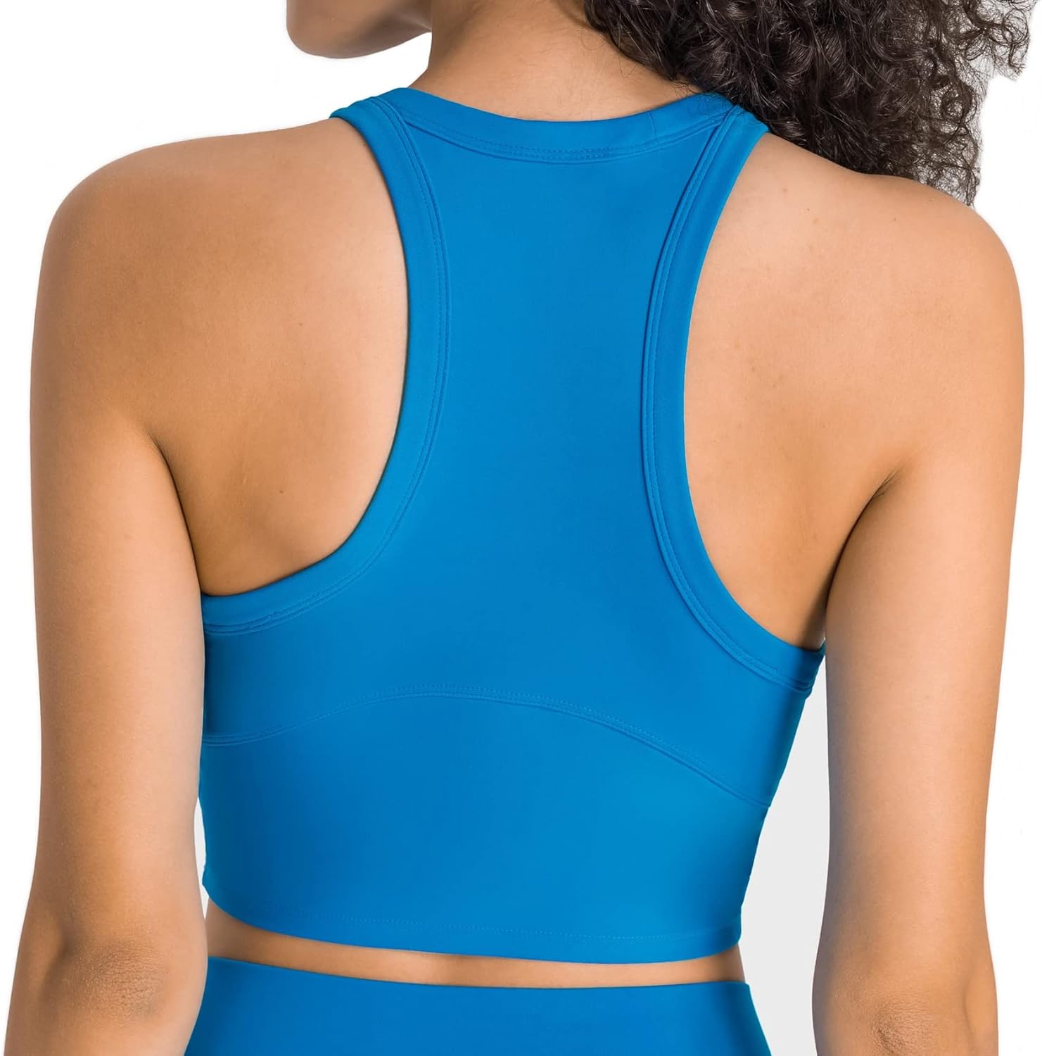 Longline Strappy Padded Sports Bras Workout Running Tank Crop Tops Yoga Gym Fitness Activewear for Women