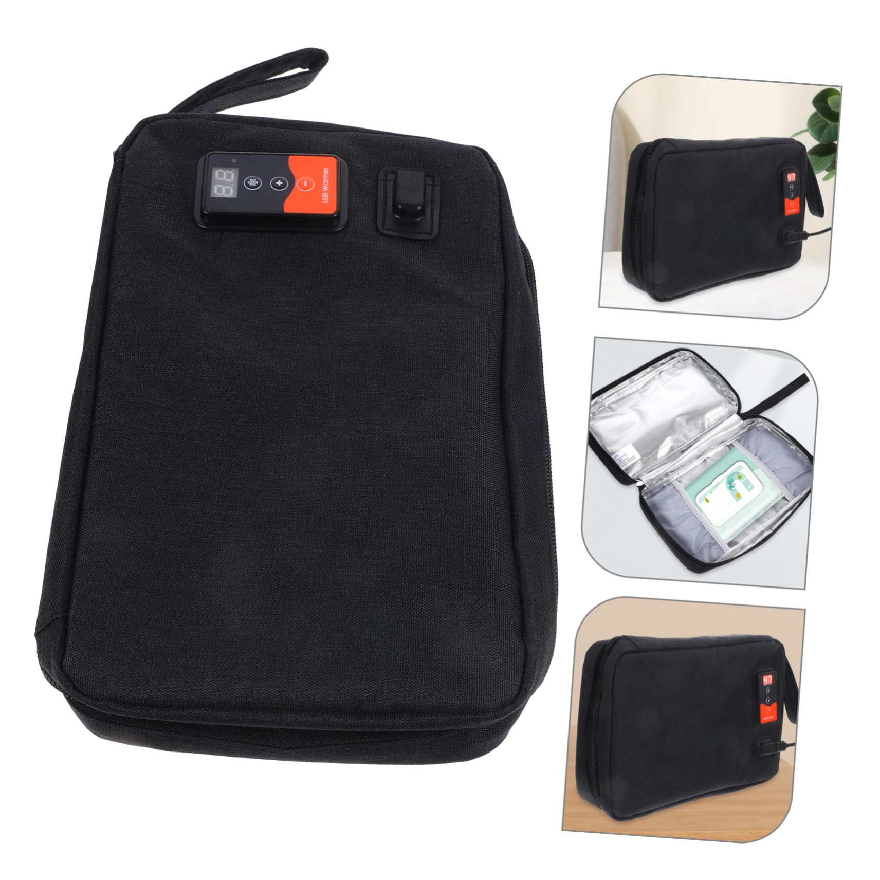 Calentador Negro Toallitas Húmedas Portátil Bebés USB