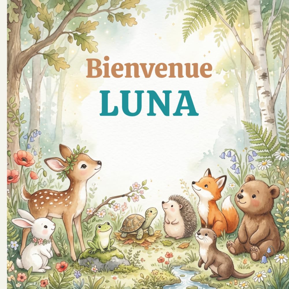 Bienvenue Luna - Livre prénom personnalisé Fille 2-5 ans - Cadeau de naissance original