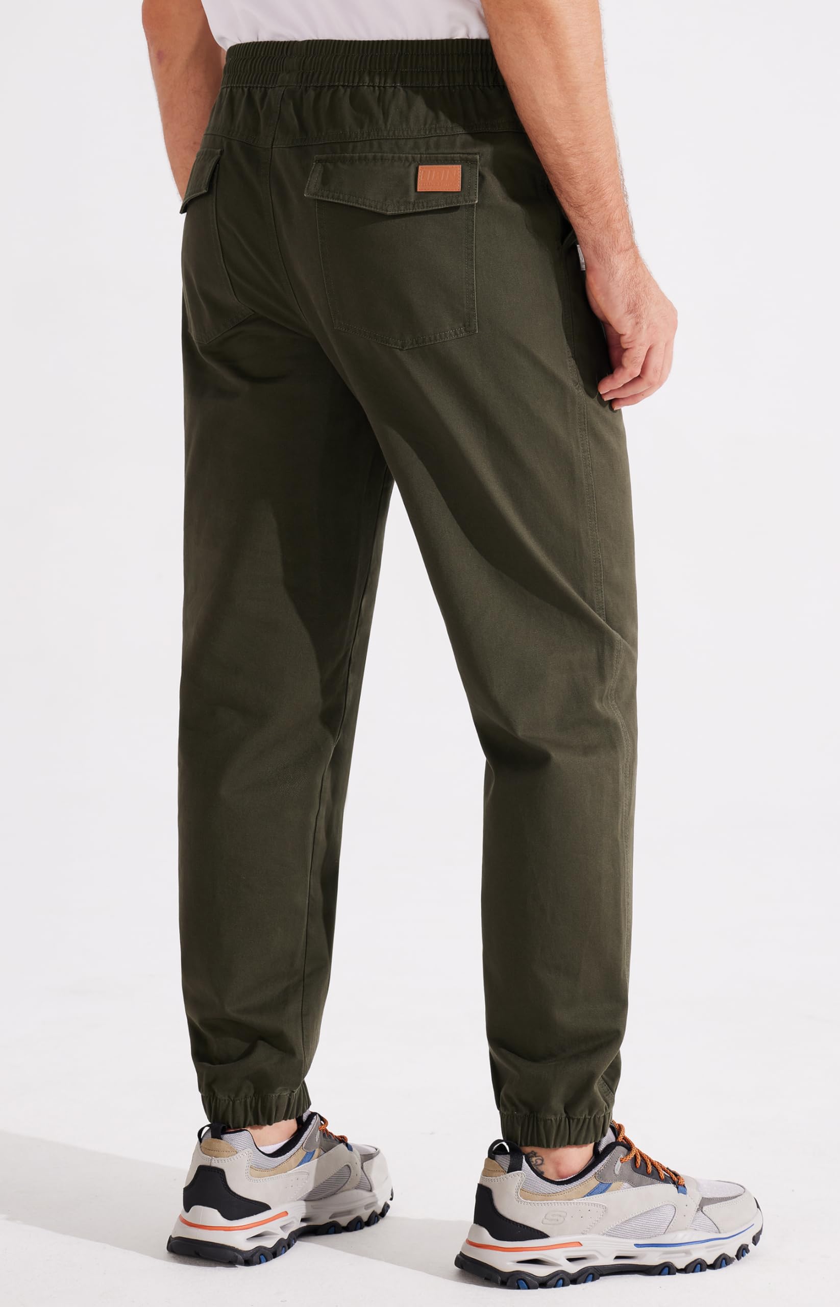 Libin Pantaloni da Jogging Casual da Uomo, in Twill, Stile Chino, Pantaloni Cargo per attività all'aperto, Escursionismo, Jogging, Pantaloni da Jogging
