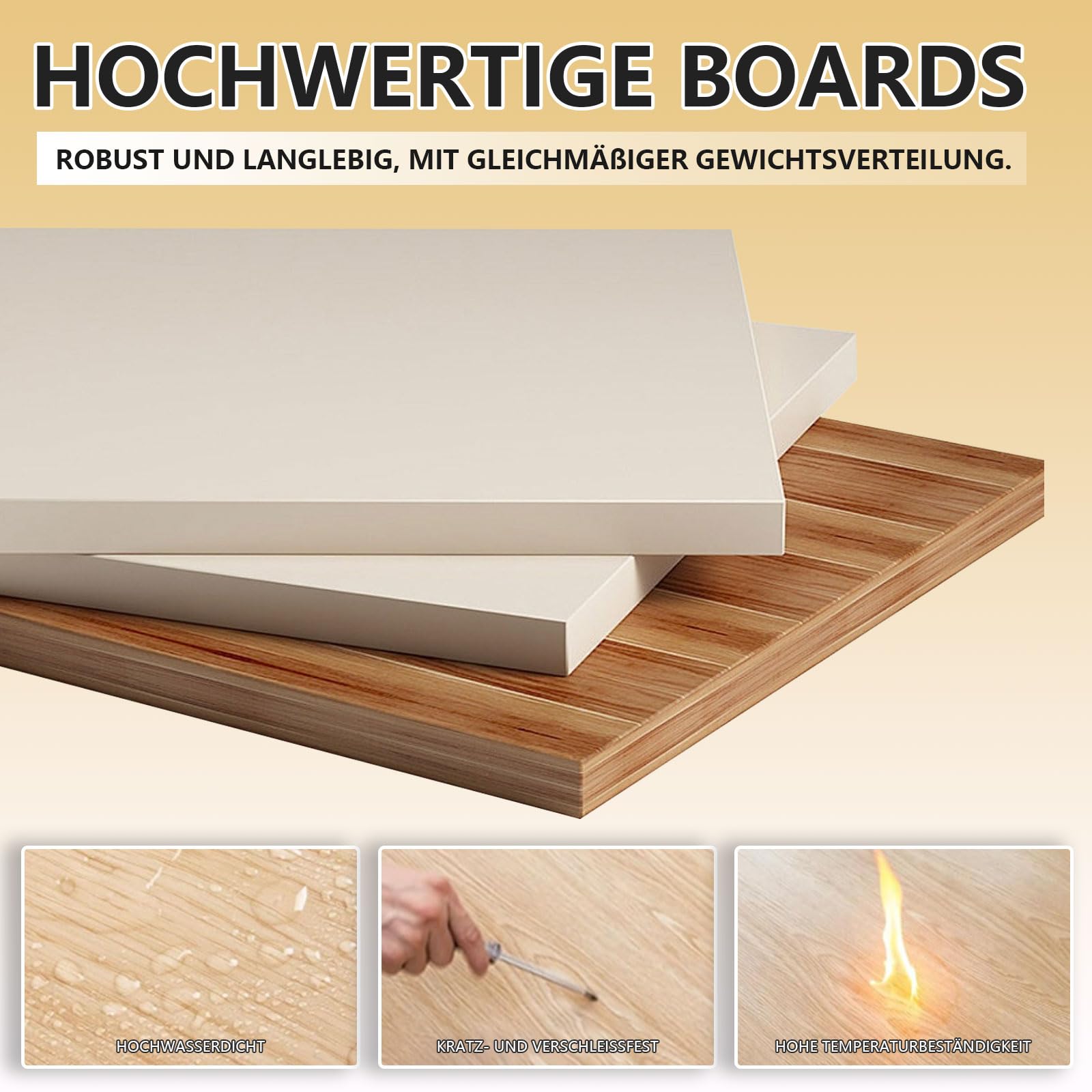 Konferenztisch mit Kabelmanagement und Kabeldurchführung, Großer Besprechungstisch Modern für Büro und Konferenzraum, Stabiler Meetingtisch Büro für Mehrere Personen, Professioneller Konferenztisch