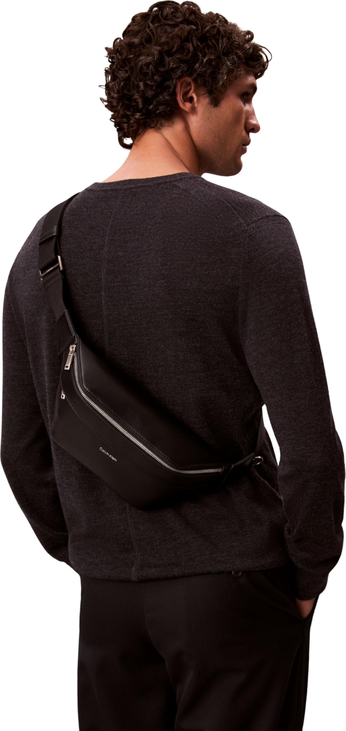 Calvin Klein Riñonera elevada LV04D3161G para Hombre, Color Negro (Negro), Talla única