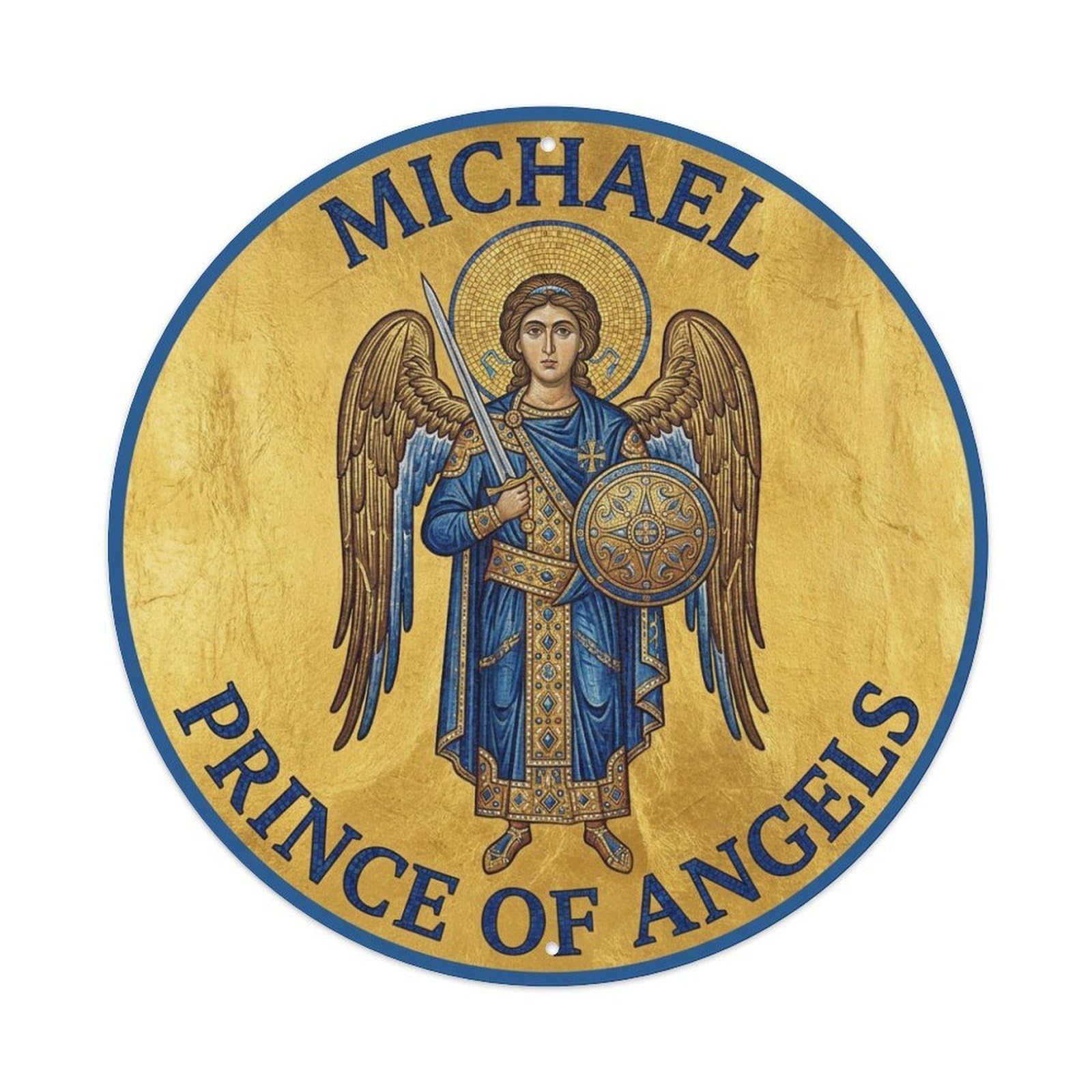 Defender St Michael Archangel Prince of Angels Metal Tin Sign