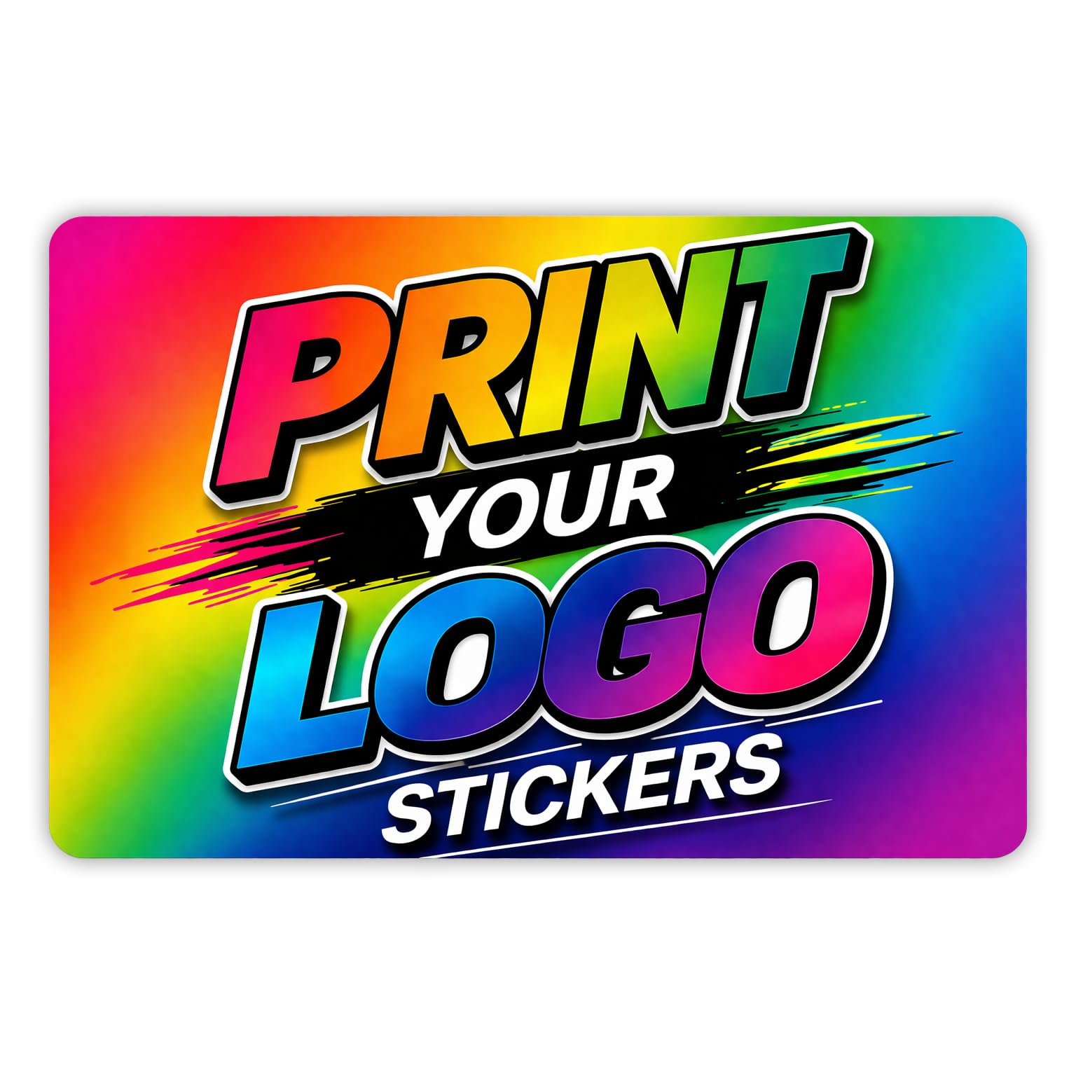 Custom Sticker Personalised Waterproof Stickers Custom 35 x 15 mm Custom Vinyl Sticker Custom Stickers Rectangle Any Photo, Logo Colour or Text