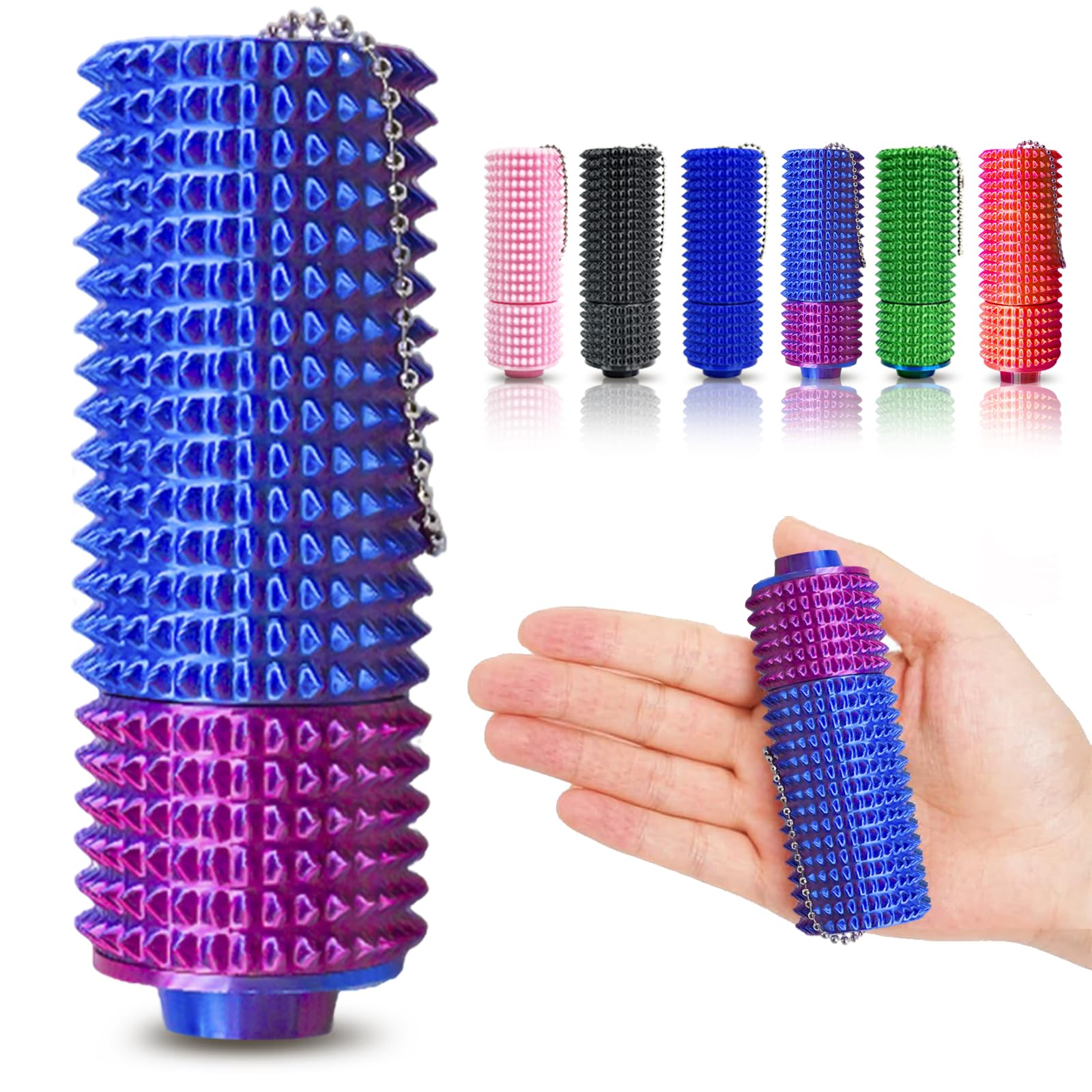 HAOYEGUOJI Little Ouchies Fidget Toy, Stacheliges Sensorik Spielzeug für Erwachsene, Tragbares ADHS Spielzeug zur Stressabbau Angst, Fidget Roller Keychain, EIN Geschenk der Neuheit