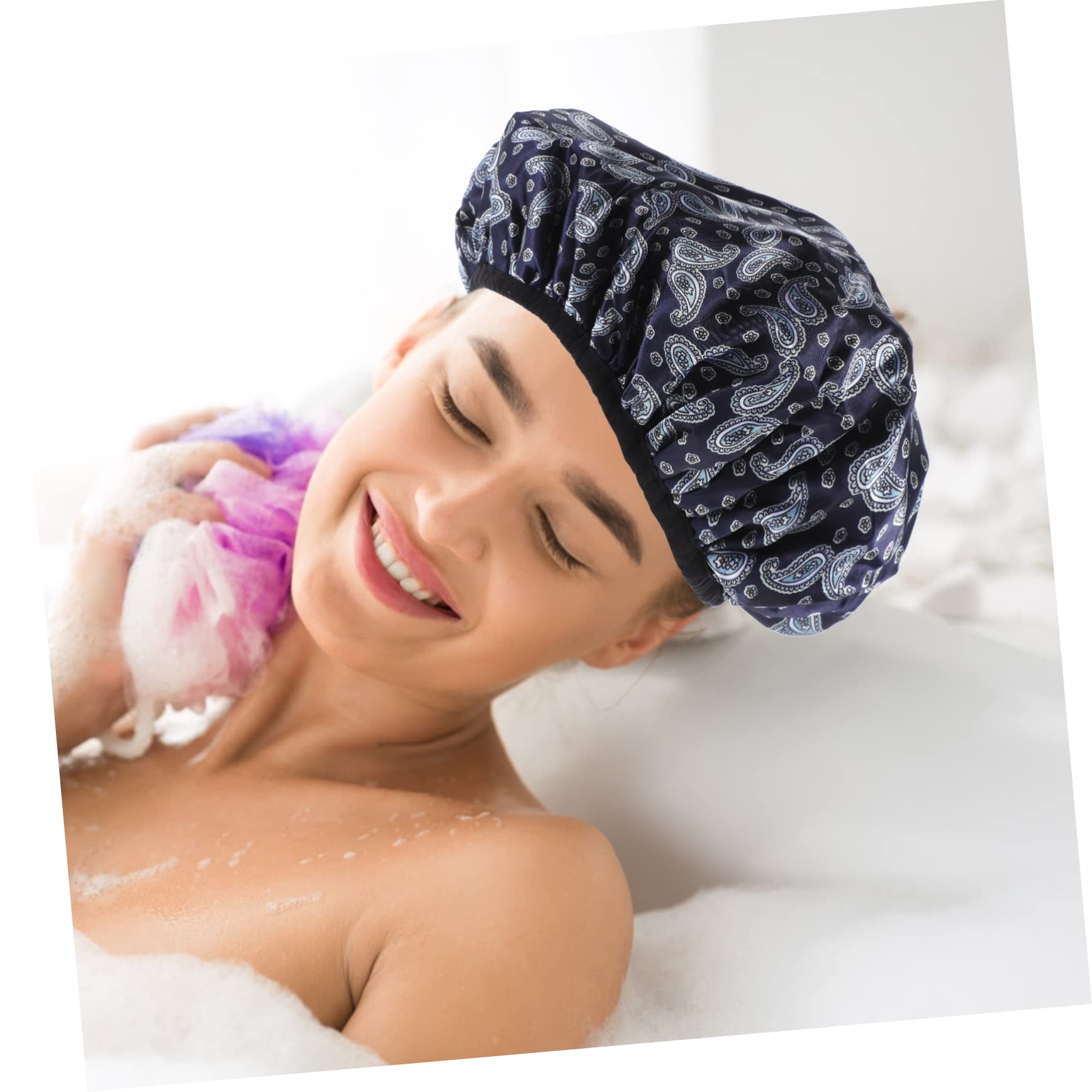 minkissy 3 Piezas gorro de decoración del cabello gorro de baño elástico o natacion niño o natación niño o de pelo o de baño doméstico o de baño creativo triple