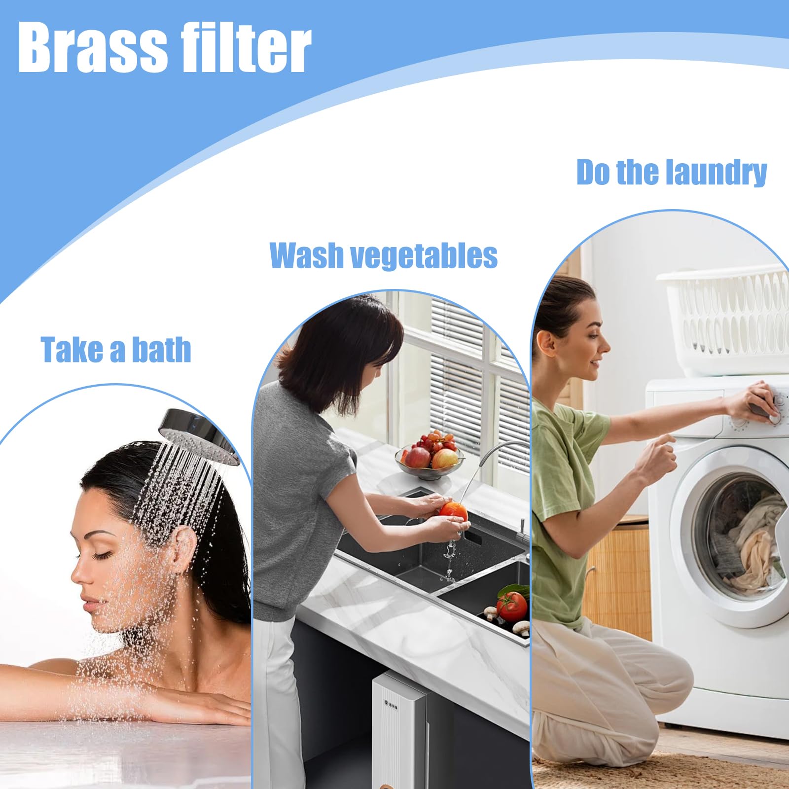 Filtro dell'acqua riutilizzabile, filtro della bobina posteriore filtro acqua sedimenti filtro acqua da 1 pollice, filtro fine lavabile per collegamento domestico, tubo dell'acqua di pozzo, tubo per