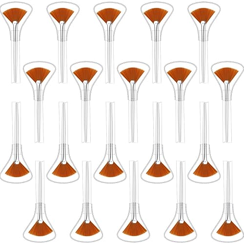 20 cepillos faciales para máscara de abanico facial, aplicador de ácido, brochas de maquillaje suaves, herramientas cosméticas para máscaras