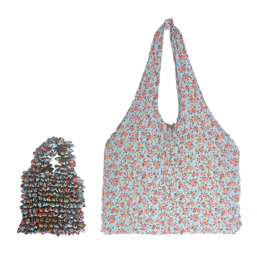 Fcyonixee Boho Stretchable Magic Bag, Magic Flower Bubble Tote Bag, Portable Shoulder Bag for Women