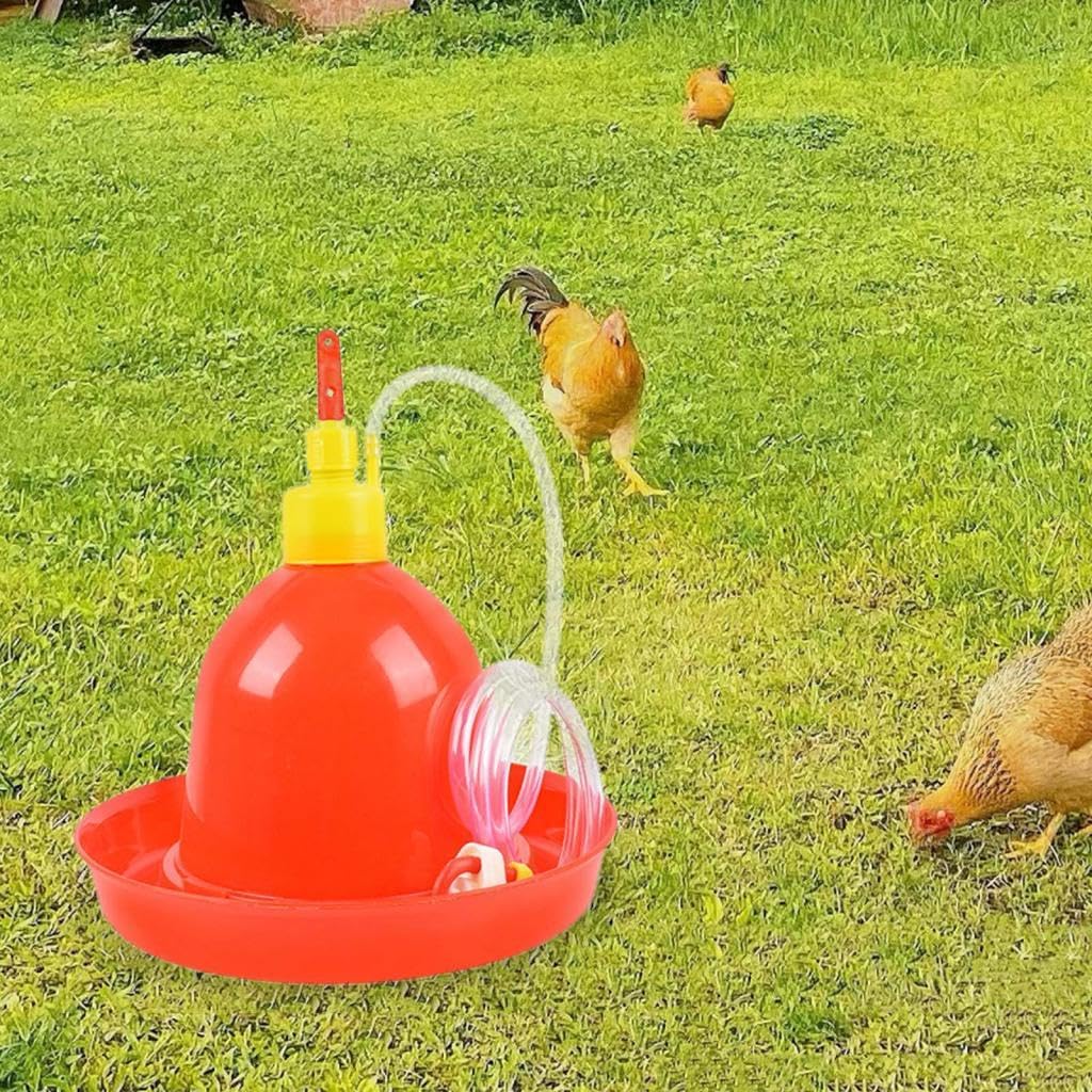 Gralara Bebedero Automático para Aves de Corral, Recipiente de Hidratación para Gallinas Y