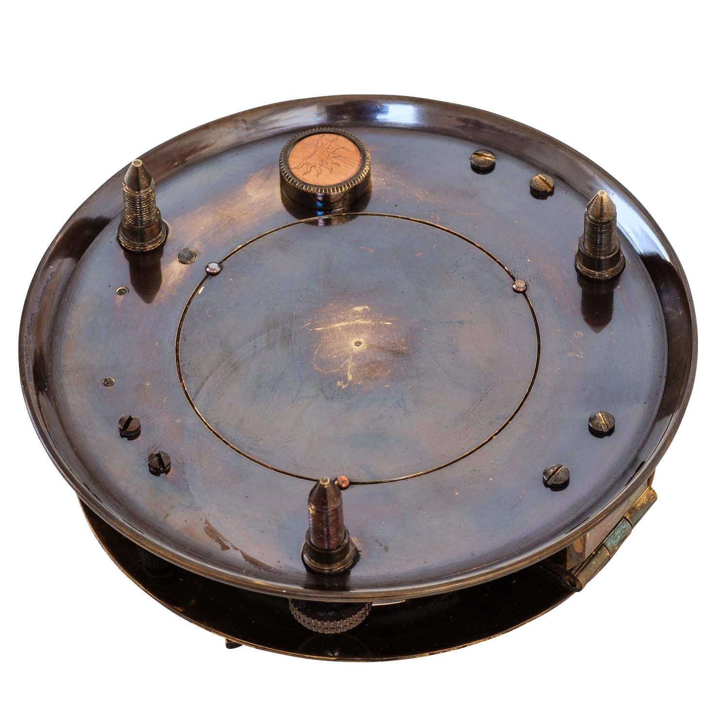 Bussola marittimo compasso orologio solare navigazione stile antico replica 13cm