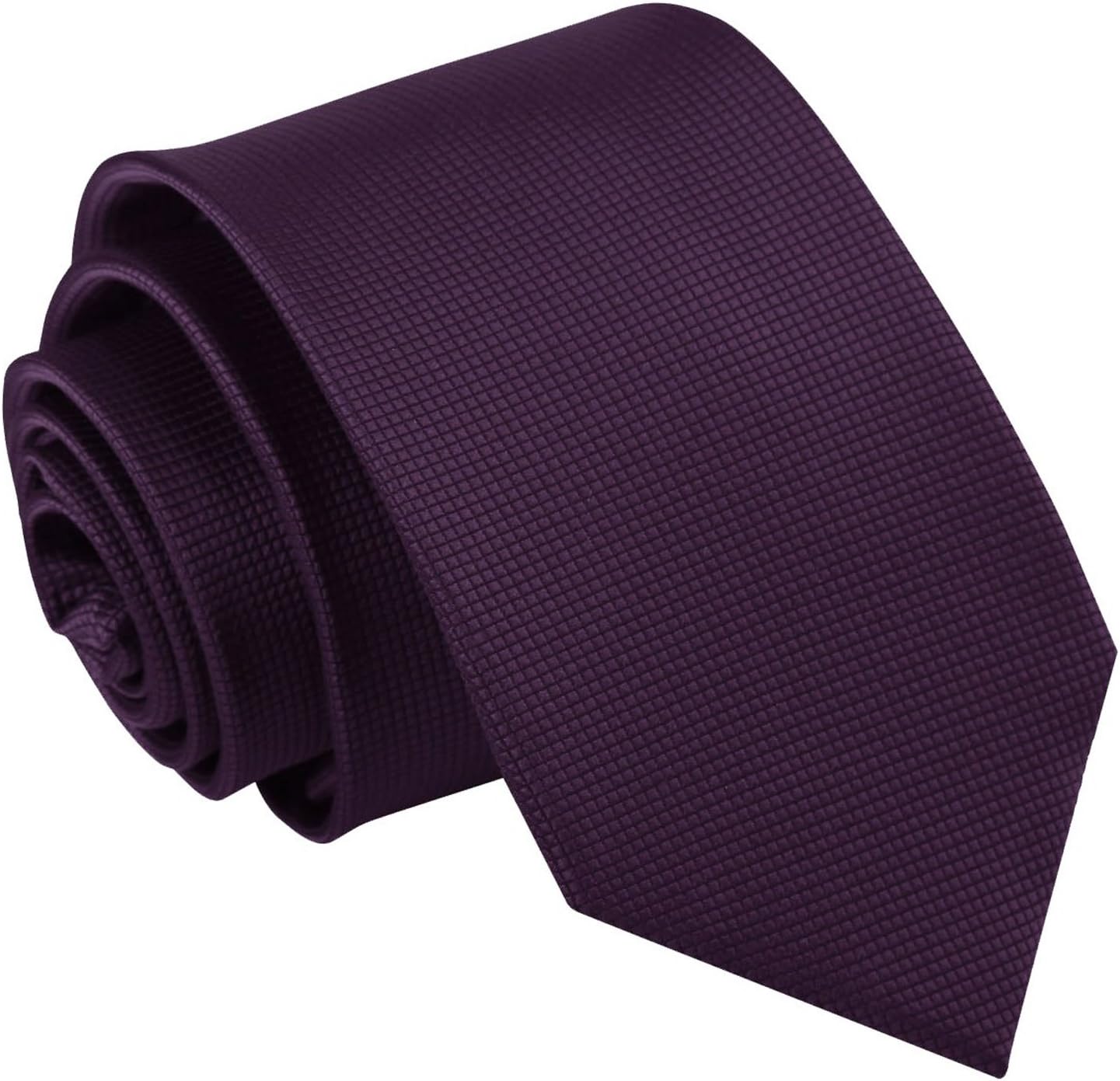 DQTMen's Solid Check Formal Wedding Modern Style Slim Tie