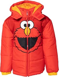 Elmo Zip Up Fashion Winter Coat Puffer Jacket