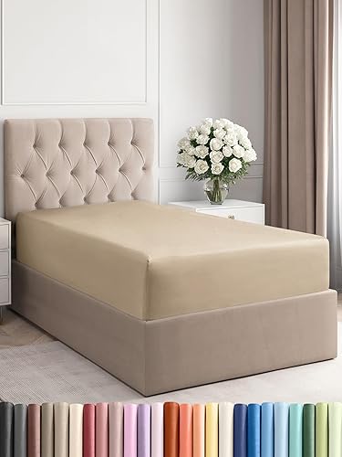 Miniatura 520 de King Fitted Bed Sheet - Bottom Single Fitted Sheet Only - Ultra-Soft Hotel Luxury Bedding w/ 8-16 Inch Deep Pockets - Breathable, Cooling & Wrinkle