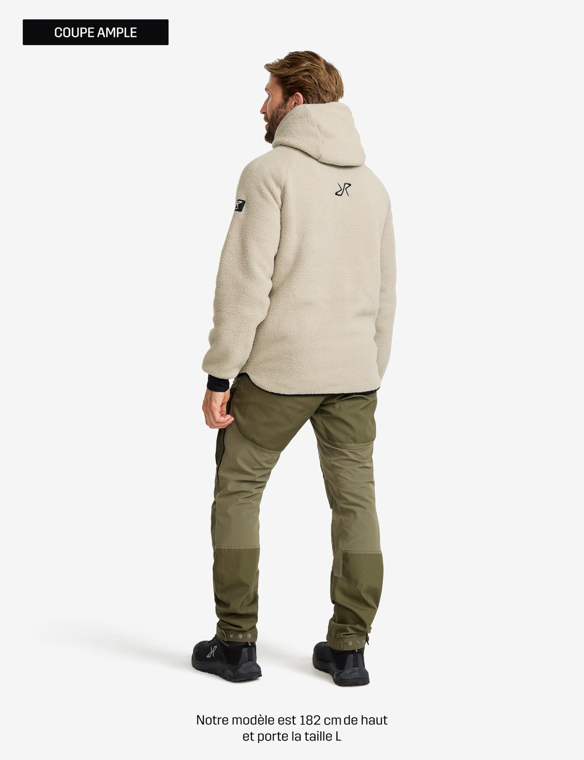 RevolutionRace Sherpa Hoodie pour Homme, Veste Polaire D'extérieur Parfaite pour la Randonnée et les Aventures en Plein Air