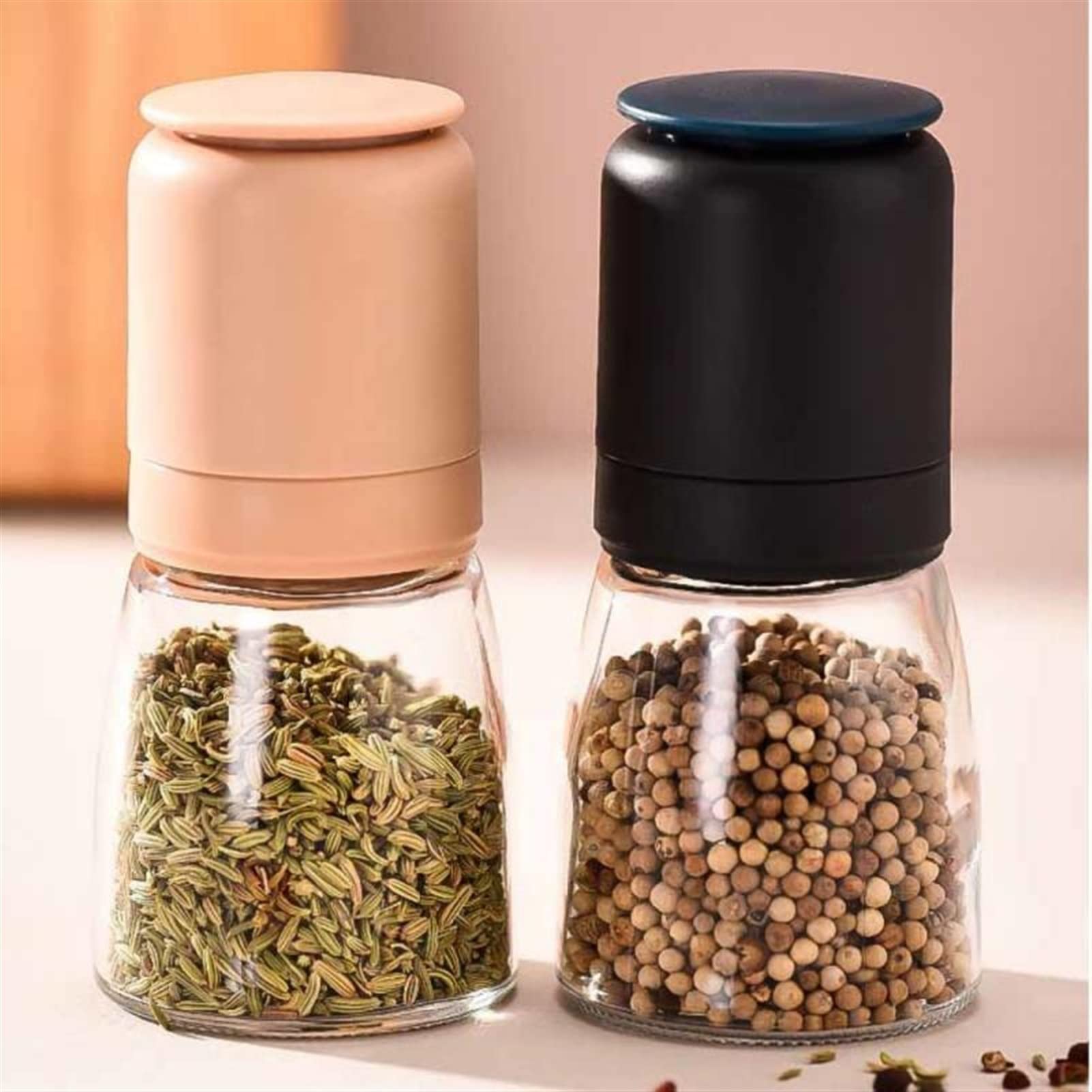 Zout- en Pepermolen Pepermolen huishouden met de hand grinding chili sesam poeder navulbare keuken kruidengereedschap kruidenfles Hervulbare zout- en Peperschudbekers (Size : B