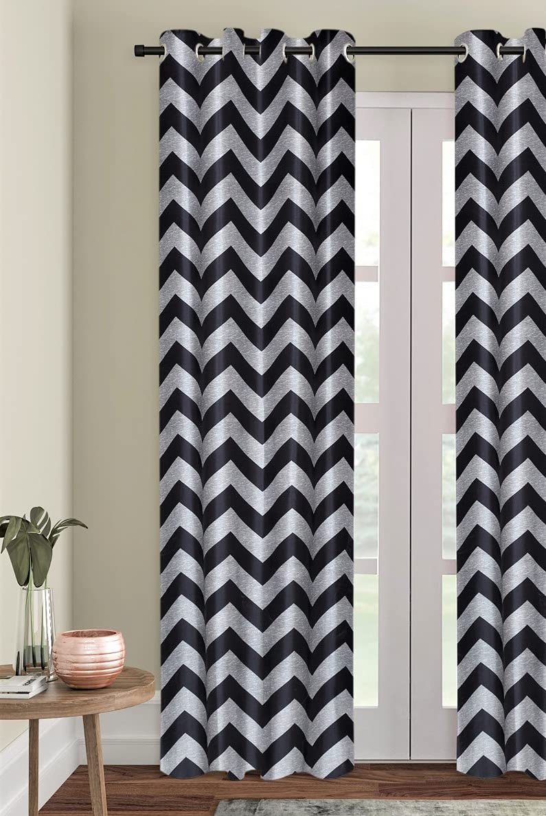 Home Sizzler 1 Piece Eyelet Polyester Long Door Curtain - 9 ft, Black (B07KVHWH58) Amazon Price History, Amazon Price Tracker