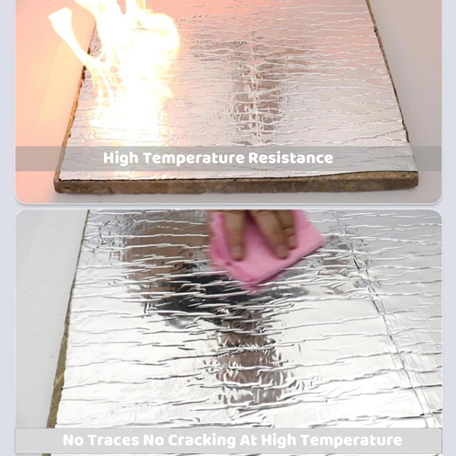 Cinta de Betún Autoadhesiva de Aluminio, Cinta Impermeabl Sellador de Grietas 2.0 mm Espesor Rollo Adhesivo de Tela Asfáltica para Fugas en Techo Grietas Ventanas Tuberías